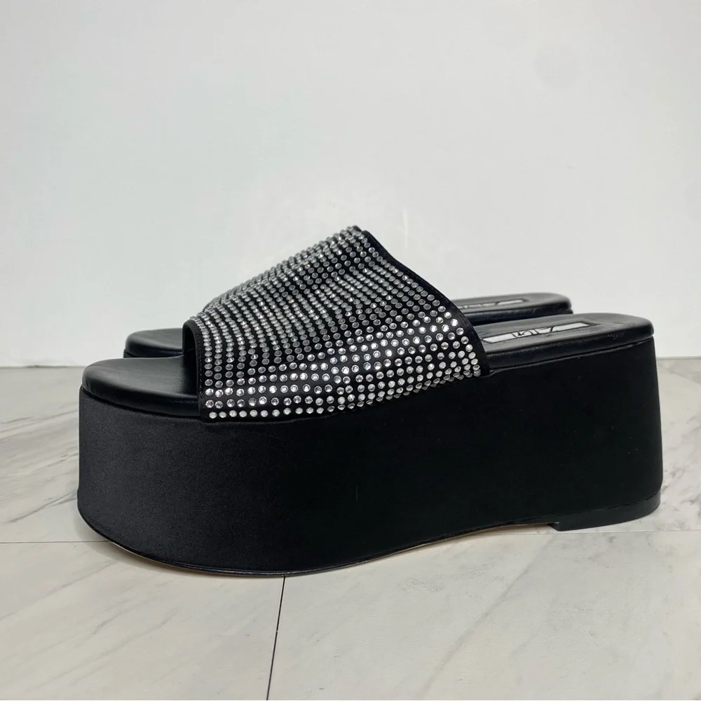 Zigi Gio Jewel Black Platform Slide Sandal 7